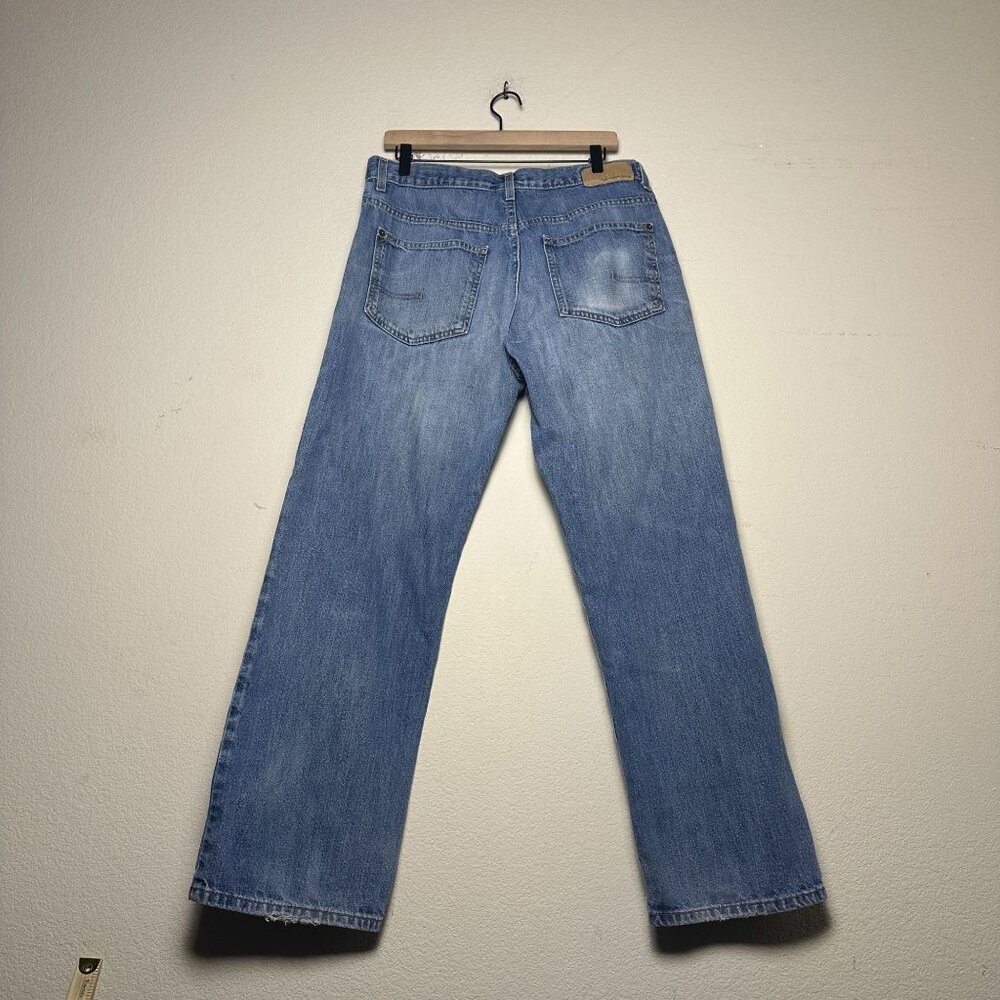 VTG Calvin Klein Denim Jean Pant Men 34 Relaxed Straight Faded Blue Punk Western